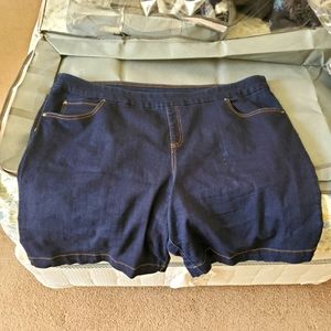 Terra & Sky Blue Jeans Shorts 2X (20W-22W) Dark Wash Discounted shipping!